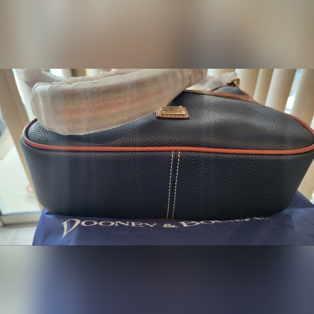 Dooney & Bourke Navy and Tan Crossbody Bag - Picture 9 of 13
